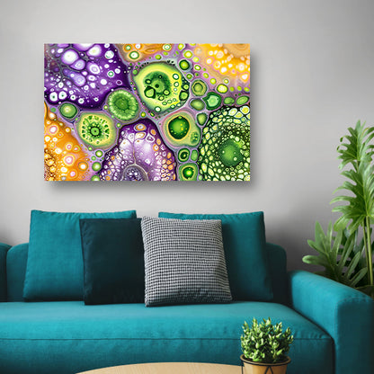 Abstract kunstwerk met kleurrijke patronen acrylglas