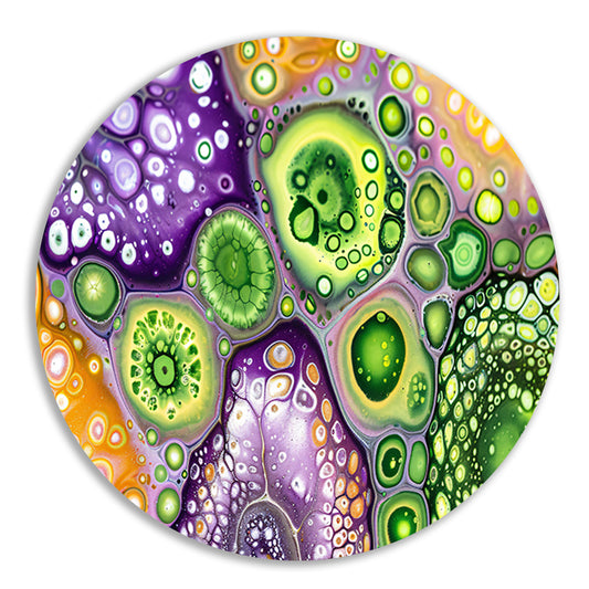 Abstract kunstwerk met kleurrijke patronen forex muurcirkel
