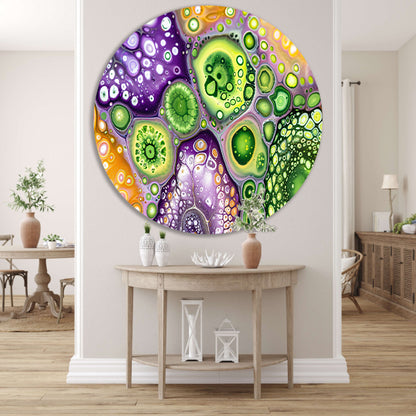 Abstract kunstwerk met kleurrijke patronen forex muurcirkel