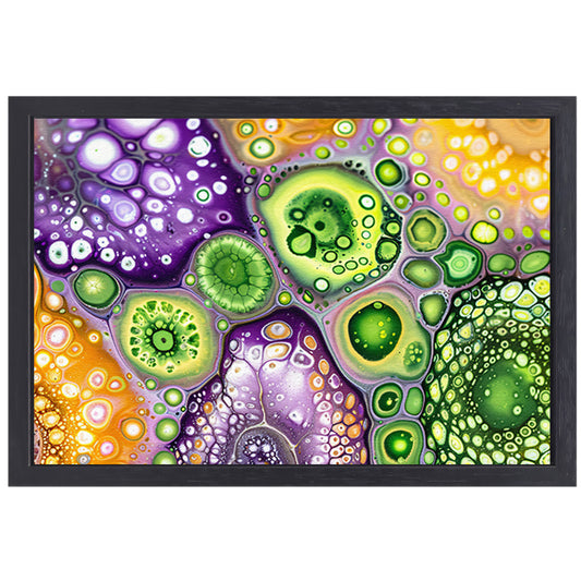 Abstract kunstwerk met kleurrijke patronen canvas met baklijst