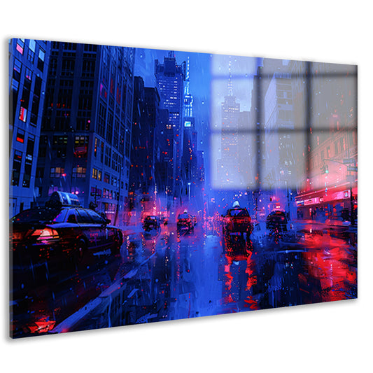 Nachtelijke Stad Straatlicht acrylglas