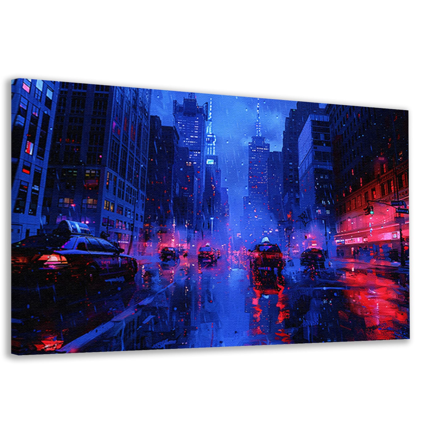Nachtelijke Stad Straatlicht canvas