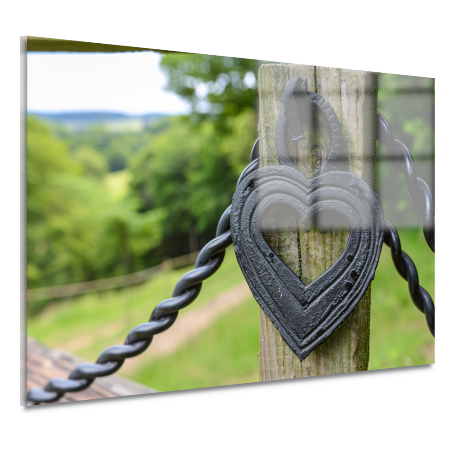 Zwart Houten Hart acrylglas