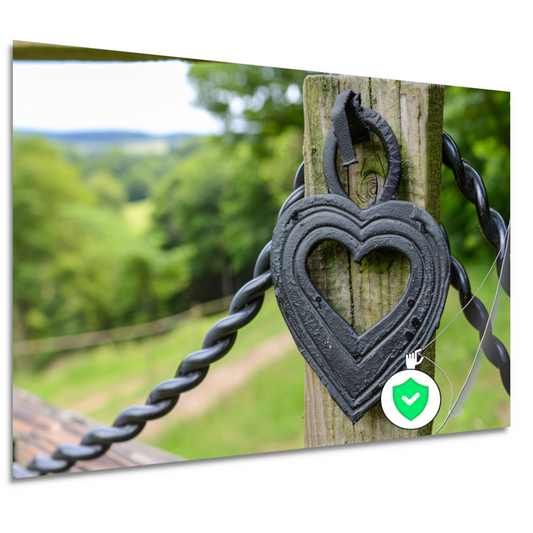 Zwart Houten Hart poster