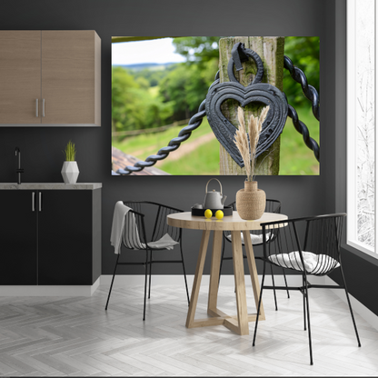 Zwart Houten Hart poster