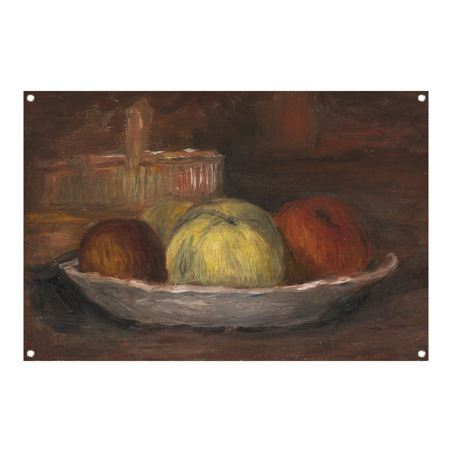 Appels in een schotel en mand - Pierre-Auguste Renoir tuinposter
