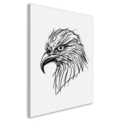 Minimale zwarte lijn adelaar illustratie canvas