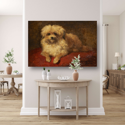 Liggend hondje - Henriëtte Ronner-Knip poster