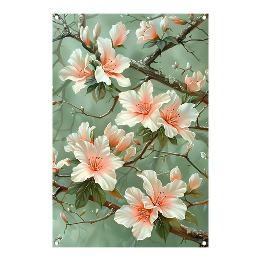 Sierlijke Bloemenpracht met Natuurlijke Elegance tuinposter