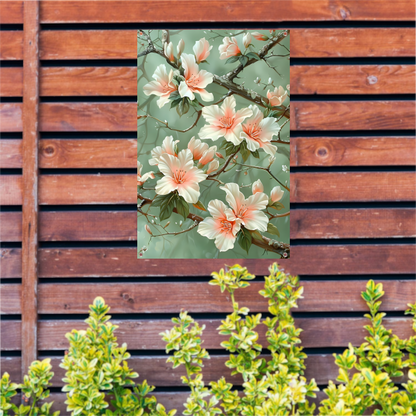 Sierlijke Bloemenpracht met Natuurlijke Elegance tuinposter