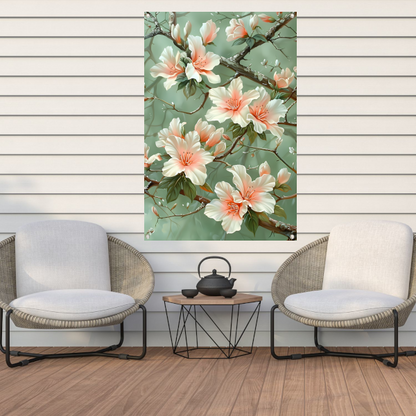 Sierlijke Bloemenpracht met Natuurlijke Elegance tuinposter