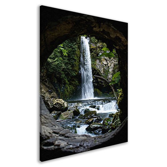 Waterval door Stenen Raam in Natuur canvas