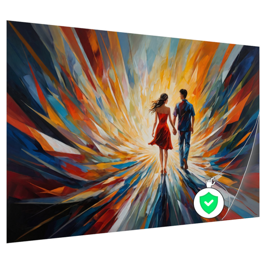 In de Vortex van Kleur en Licht poster