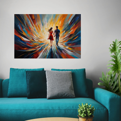 In de Vortex van Kleur en Licht poster
