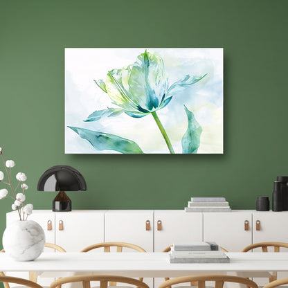 Abstracte aquarel van groene tulp bladeren acrylglas