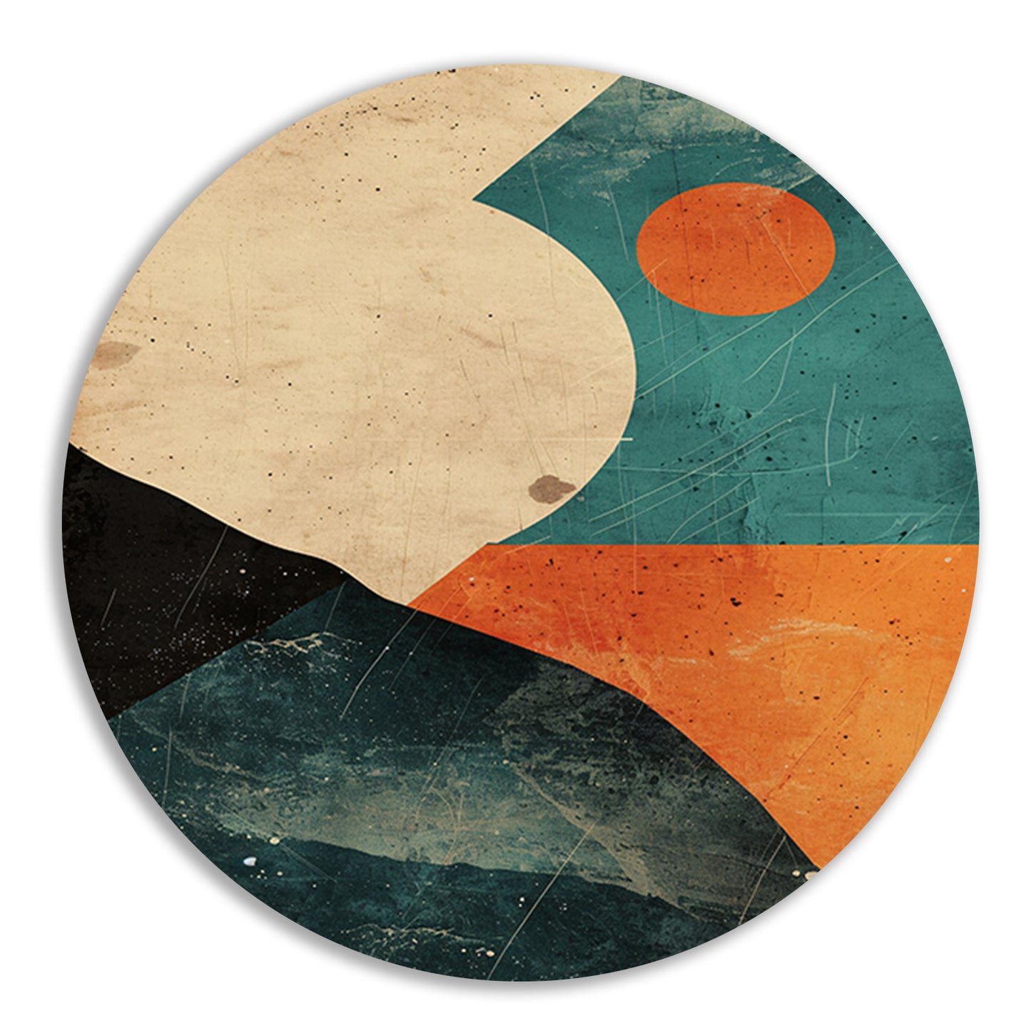 Abstracte Compositie met Kleurrijke Vormen forex muurcirkel