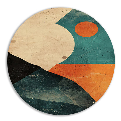 Abstracte Compositie met Kleurrijke Vormen forex muurcirkel