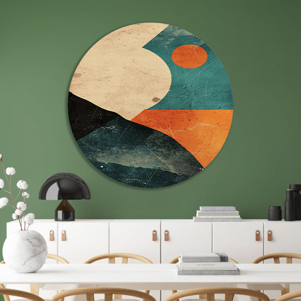 Abstracte Compositie met Kleurrijke Vormen forex muurcirkel