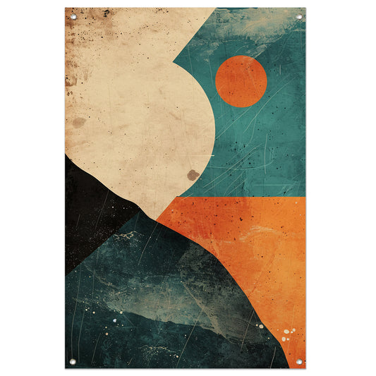 Abstracte Compositie met Kleurrijke Vormen tuinposter
