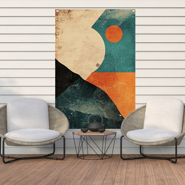 Abstracte Compositie met Kleurrijke Vormen tuinposter
