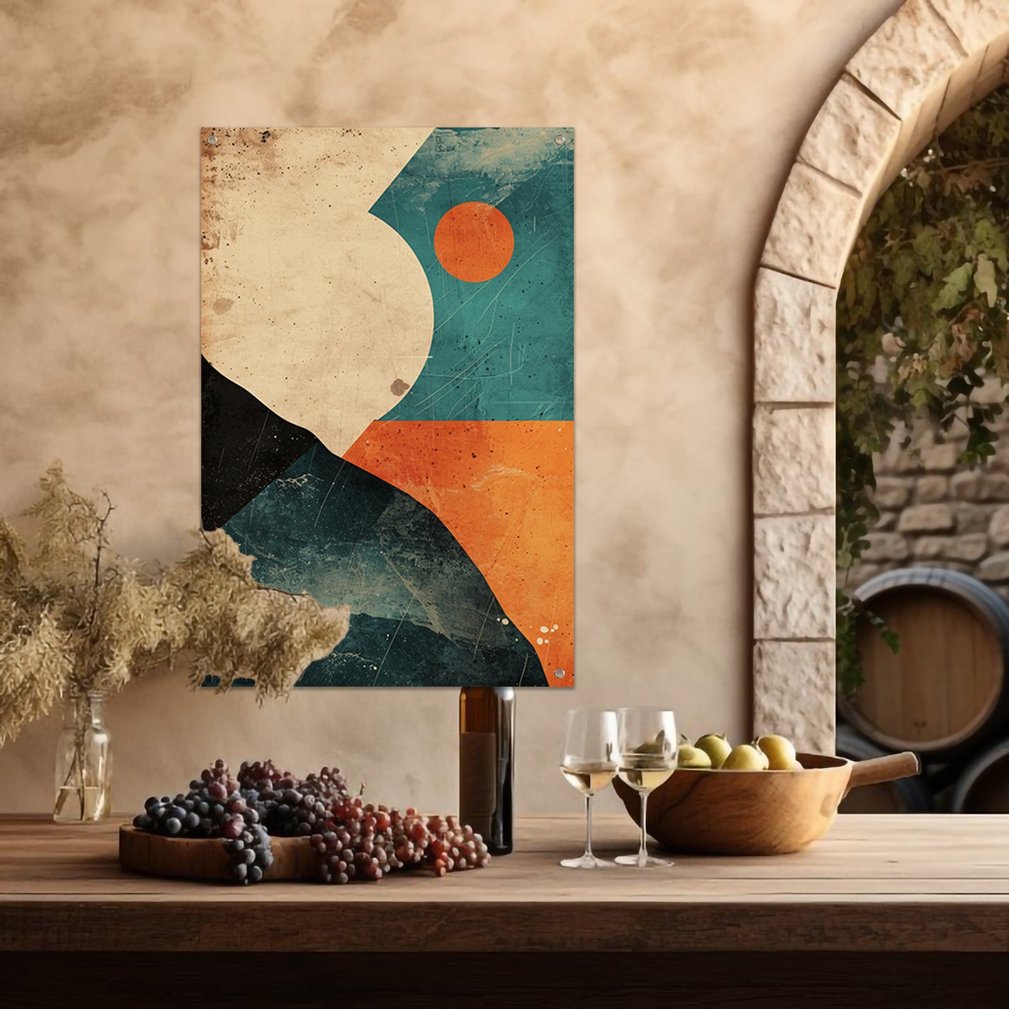 Abstracte Compositie met Kleurrijke Vormen tuinposter