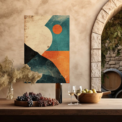 Abstracte Compositie met Kleurrijke Vormen tuinposter