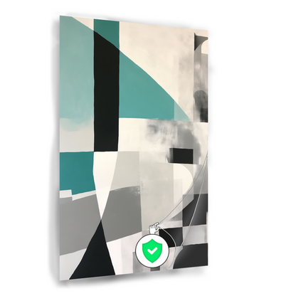 Abstracte Harmonie in Zwart en Wit poster