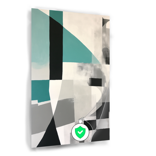Abstracte Harmonie in Zwart en Wit poster
