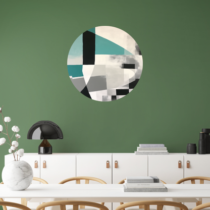 Abstracte Harmonie in Zwart en Wit forex muurcirkel