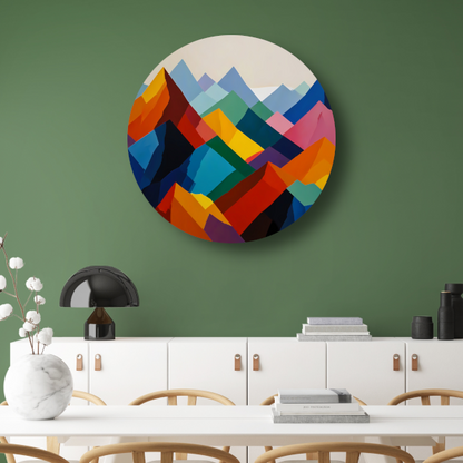 Dynamisch Kleurenspectrum van Abstracte Bergen forex muurcirkel