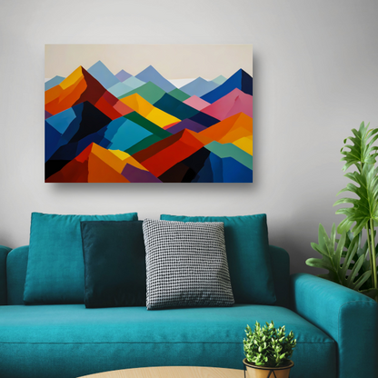 Dynamisch Kleurenspectrum van Abstracte Bergen acrylglas