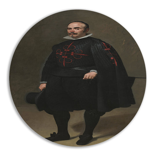 Portret van Don Pedro de Barberana - Diego Velázquez aluminium muurcirkel