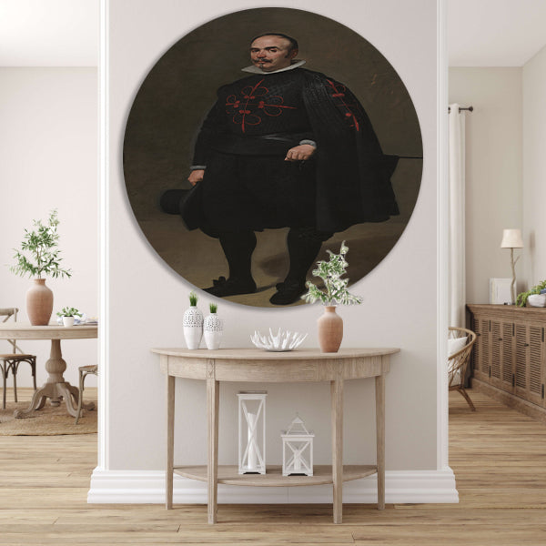 Portret van Don Pedro de Barberana - Diego Velázquez aluminium muurcirkel