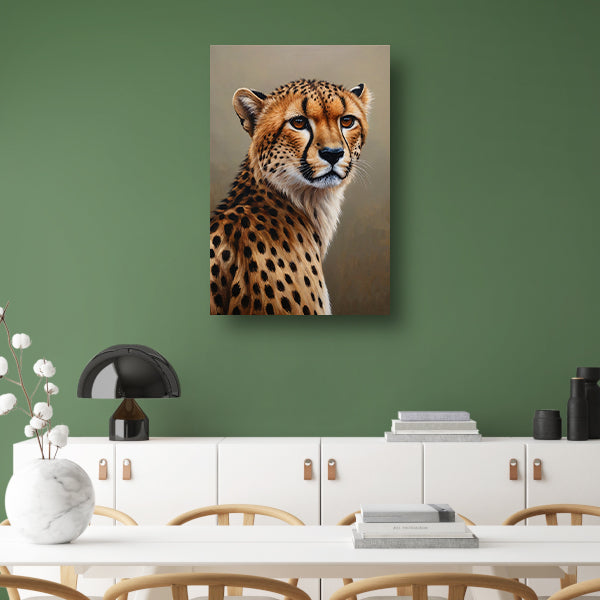 Hyperrealistisch Olieverf Cheetah Portret canvas