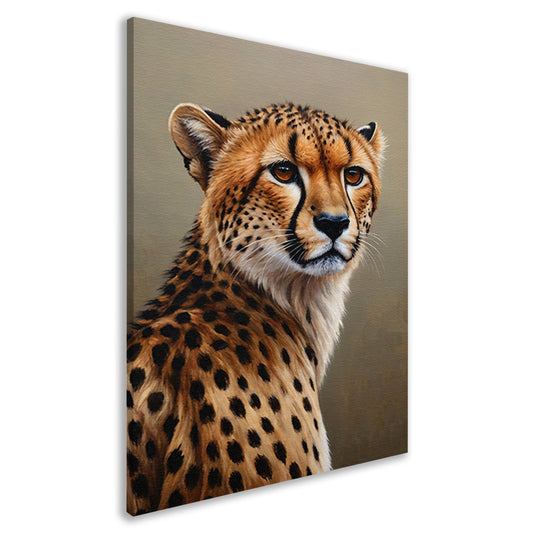 Hyperrealistisch Olieverf Cheetah Portret canvas