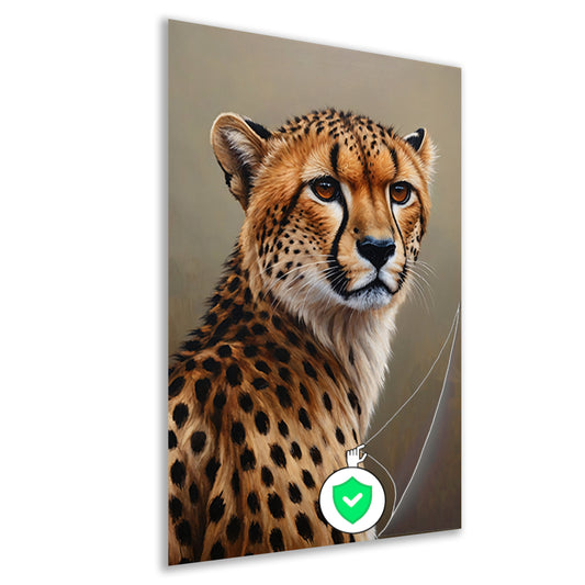 Hyperrealistisch Olieverf Cheetah Portret poster