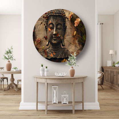 Boeddha in Bloemenpracht forex muurcirkel