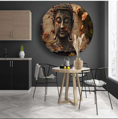 Boeddha in Bloemenpracht forex muurcirkel