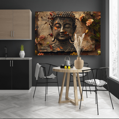 Boeddha in Bloemenpracht canvas