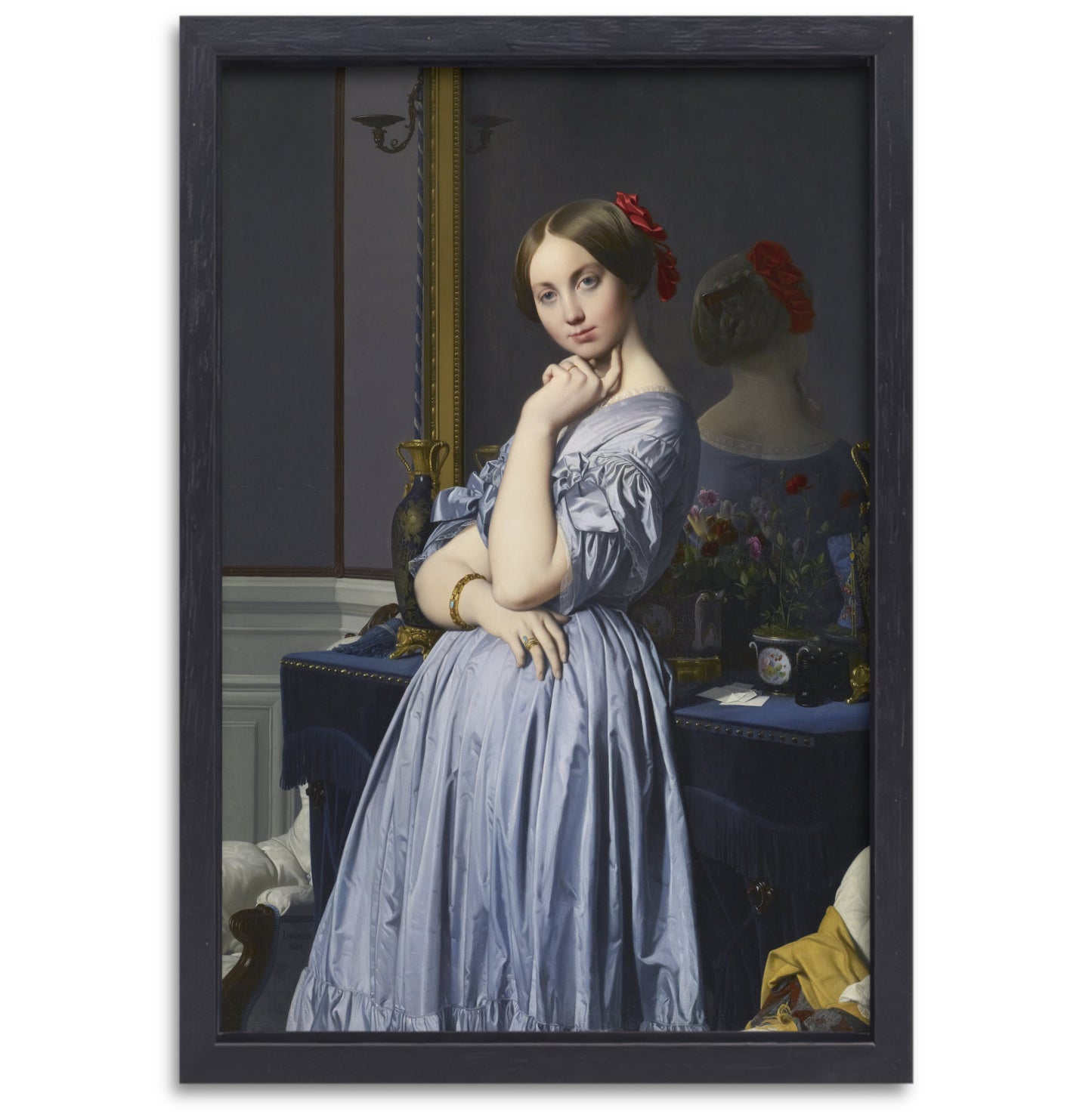 Portret van Comtesse dHaussonville - Jean-Auguste-Dominique Ingres canvas met baklijst