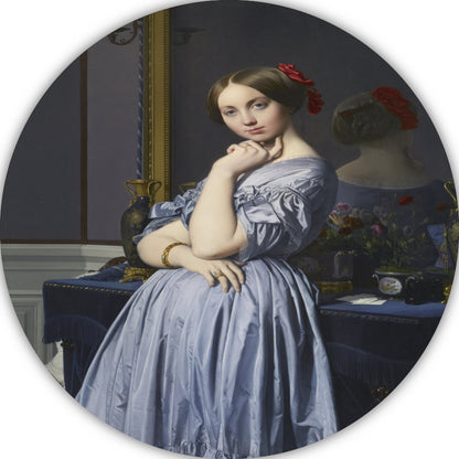 Portret van Comtesse dHaussonville - Jean-Auguste-Dominique Ingres aluminium muurcirkel