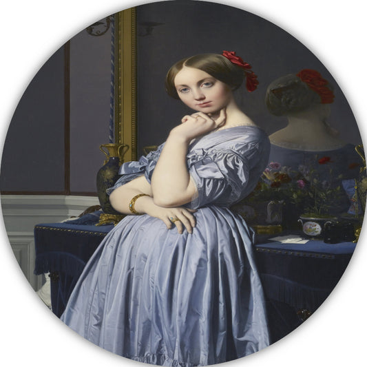 Portret van Comtesse dHaussonville - Jean-Auguste-Dominique Ingres aluminium muurcirkel