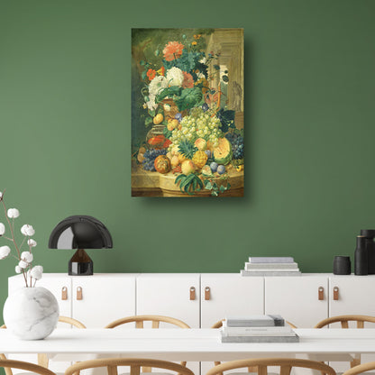 Stilleven met bloemen en fruit - Jean François Eliaerts canvas