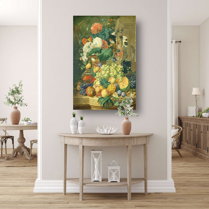 Stilleven met bloemen en fruit - Jean François Eliaerts canvas