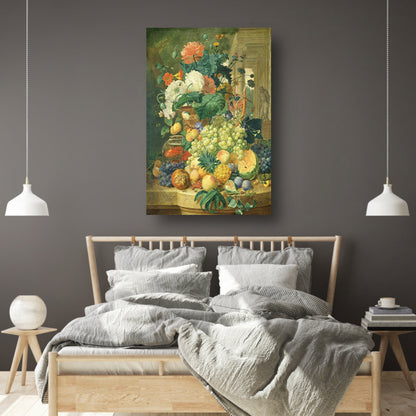 Stilleven met bloemen en fruit - Jean François Eliaerts canvas