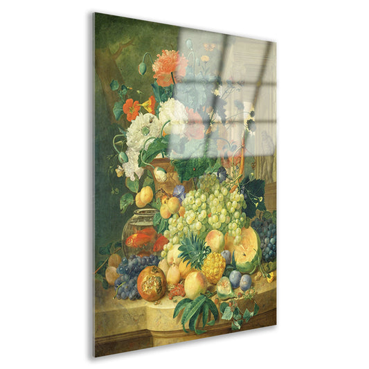 Stilleven met bloemen en fruit - Jean François Eliaerts Acrylglas