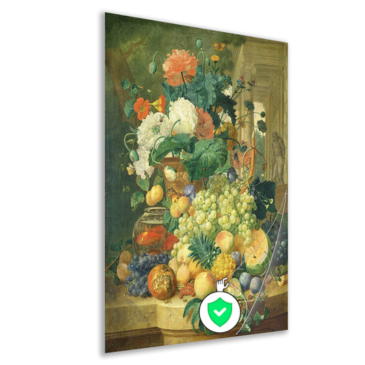 Stilleven met bloemen en fruit - Jean François Eliaerts poster