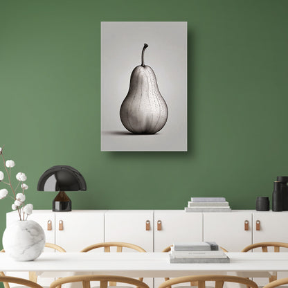 Minimalistische Peer in Zwart en Wit poster