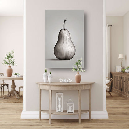 Minimalistische Peer in Zwart en Wit acrylglas