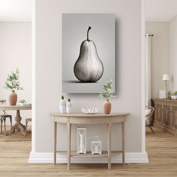 Minimalistische Peer in Zwart en Wit poster